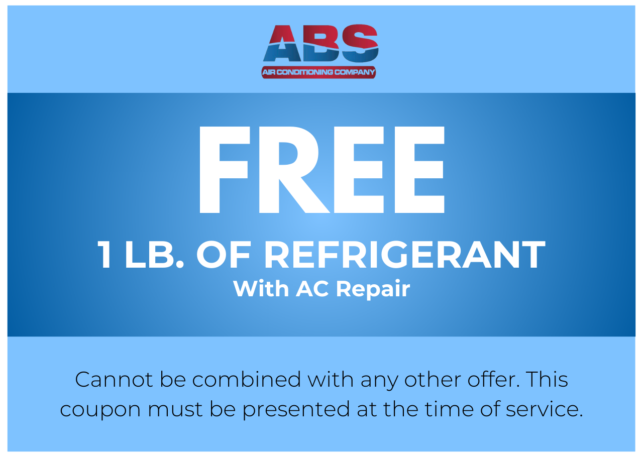 1 lb. of refrigerant free with AC repair